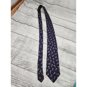 Allyn Neckware Blue SILK candy Canes Mens Neck tie